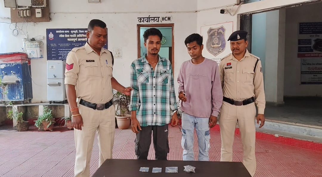 कुनकुरी में सूने मकान में चोरी का खुलासा, चोर और जेवर खरीदने वाला गिरफ्तार